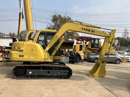 Japão 6ton Crawler KOMATSU PC60 Excavadora Máquina de movimentação de terra de segunda mão Mini Digger