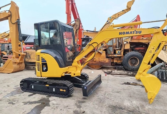 Mini Digger KOMATSU PC35 Excavator de segunda mão de baixo consumo de combustível e fabricado no Japão