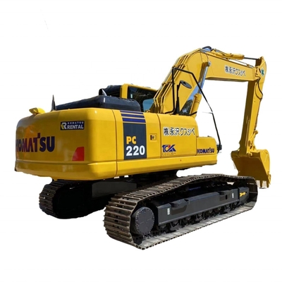 Excavadora de rastreador hidráulico amarelo Komatsu PC220 Excavadora com baixo consumo de combustível