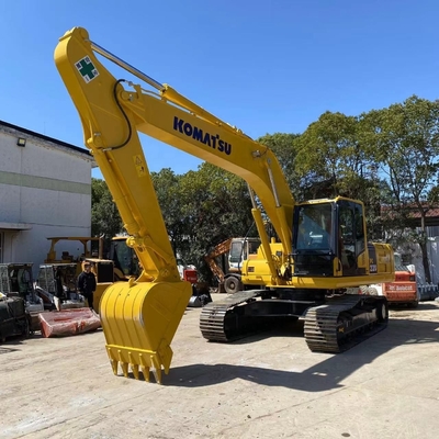 Excavadora de rastreador hidráulico amarelo Komatsu PC220 Excavadora com baixo consumo de combustível