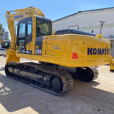 Excavadora de rastreador hidráulico amarelo Komatsu PC220 Excavadora com baixo consumo de combustível