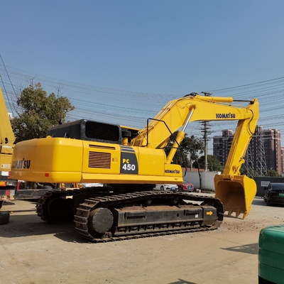 Japão Importa Excavadora Komatsu PC450 Usada 45Ton Excavadora em Shanghai Yard