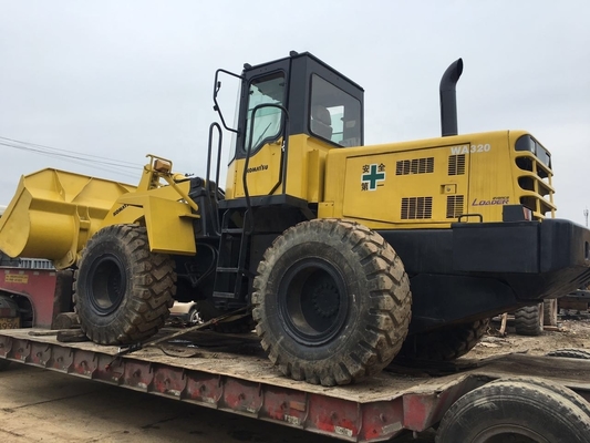 Carregador de rodas de 20 toneladas usado da Komatsu WA320 com motor original e bomba hidráulica Liyuan