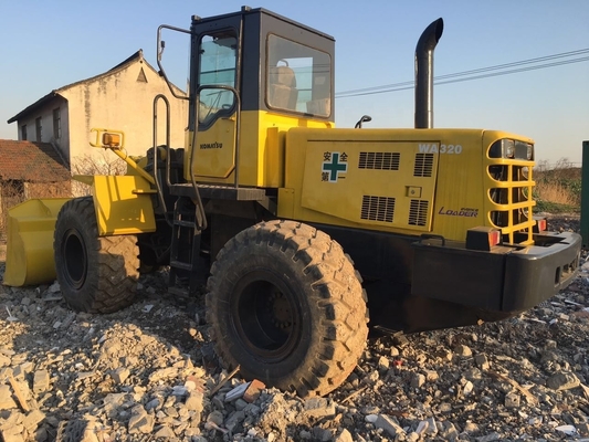 Carregador de rodas de 20 toneladas usado da Komatsu WA320 com motor original e bomba hidráulica Liyuan