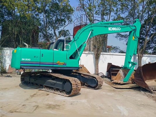 Japão Excavador usado Kobelco SK200 com pintura original e válvula hidráulica Liyuan