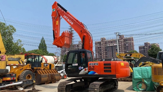 Excavadora usada Hitachi ZX200-3G Crawler com 112kW de potência e 0-2000 horas de trabalho