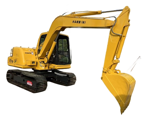 Excavadora de segunda mão Komtsu PC70 com motor japonês em boas condições