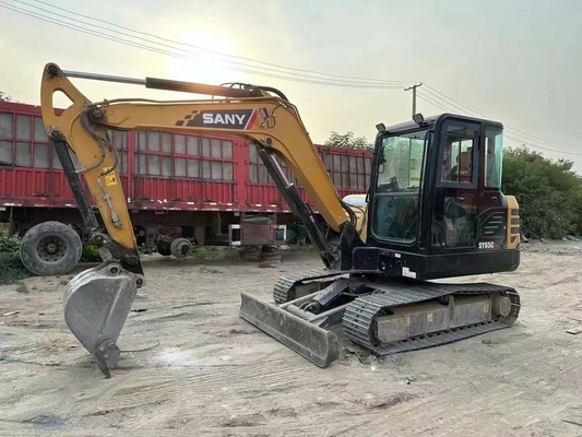 Excavadora de 5 toneladas usadas Sany SY55 pintura original Excavadora hidráulica de tamanho médio