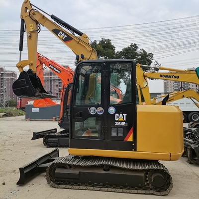 CAT305 Excavadora usada Excavadora de 5 toneladas com outro cilindro e balde hidráulicos
