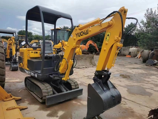 20KW Yuchai YC20-8 Mini Excavatora 2 toneladas Horas de trabalho baixas 0-2000 Excavadora de rastreamento