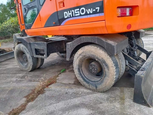 Alta Eficiência de Operação Doosan DH150W-7 Excavadora de Trator Usada com Motor do Japão