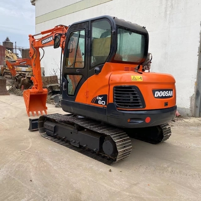 Doosan DX60 Excavadora Usada Japão Excavadora Original de Tinta com Capacidade de Balde de 0,1m3