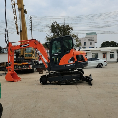 Doosan DX60 Excavadora Usada Japão Excavadora Original de Tinta com Capacidade de Balde de 0,1m3