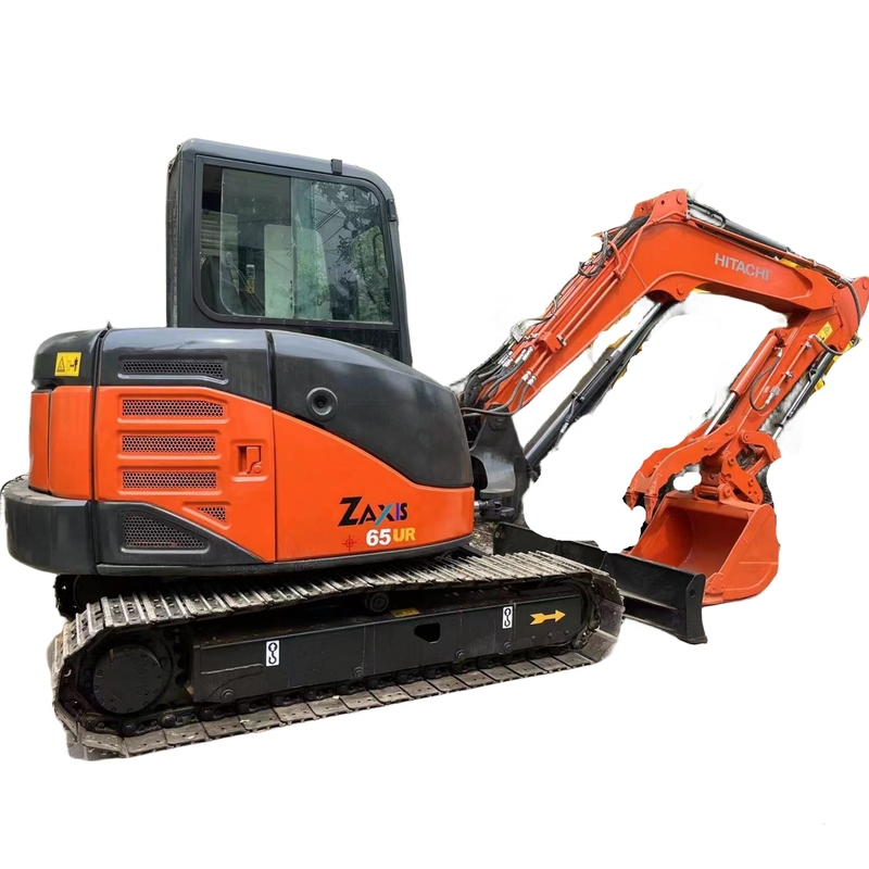 Excavadora Hitachi zx65ur de segunda mão com capacidade de balde de 0,1 m3 em boas condições