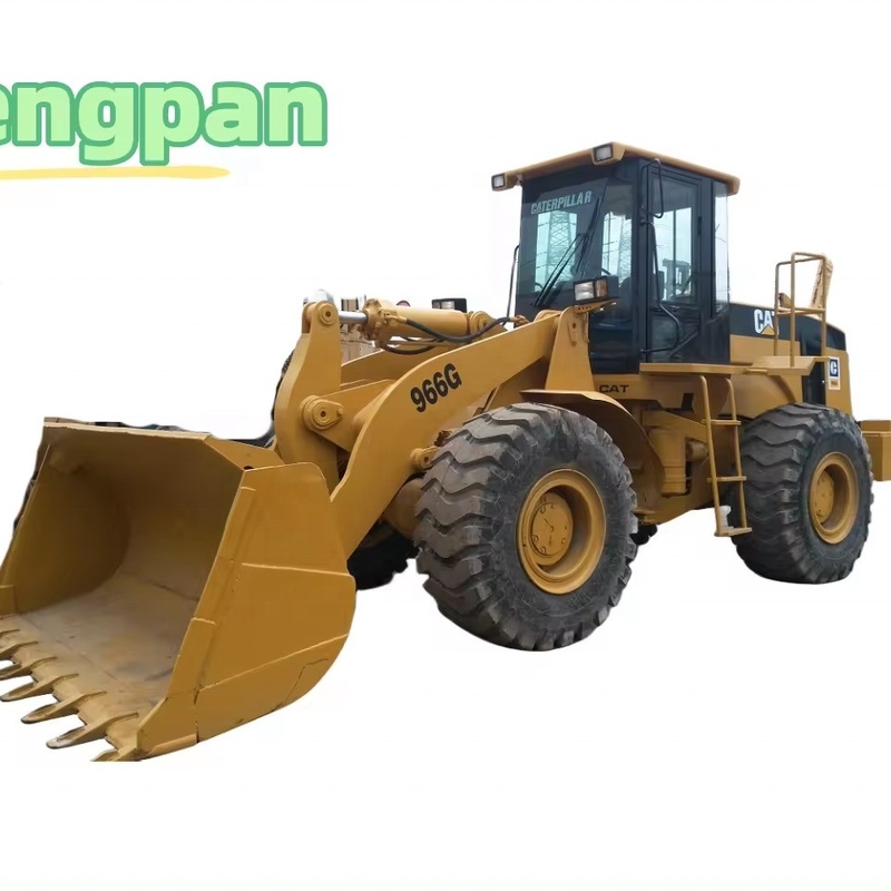 11000 12000 kg Peso da máquina Carregador de rodas CAT 966G usado com bomba hidráulica Nabtesco