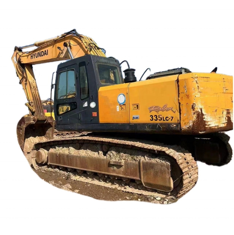 33 TON Coreia EPA Motor Hyundai 335LC-7 Excavadora hidráulica Excavadora móvel de tipo raspador