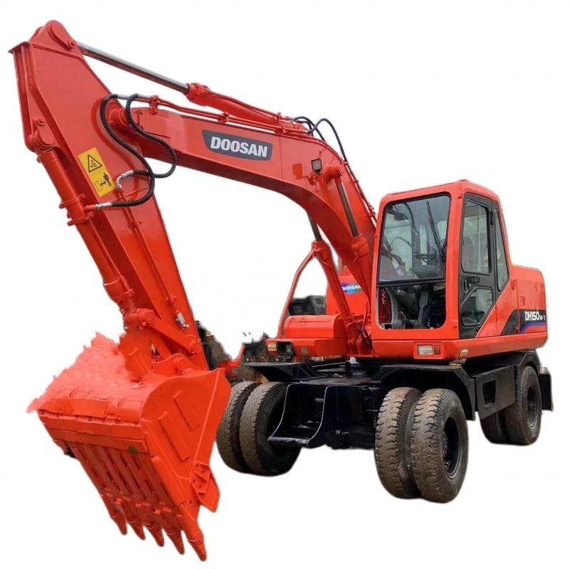 Doosan DH150W-7 Excavadora de 15 toneladas Excavadora usada com motor HINO em excelente estado