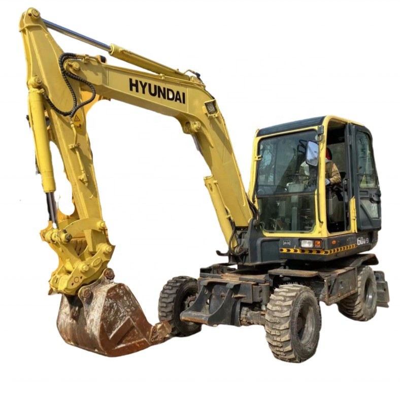 Hyundai 60w-9 Usado Coreia Original 6ton Excavator Crawler Digger 6000 kg Peso da máquina