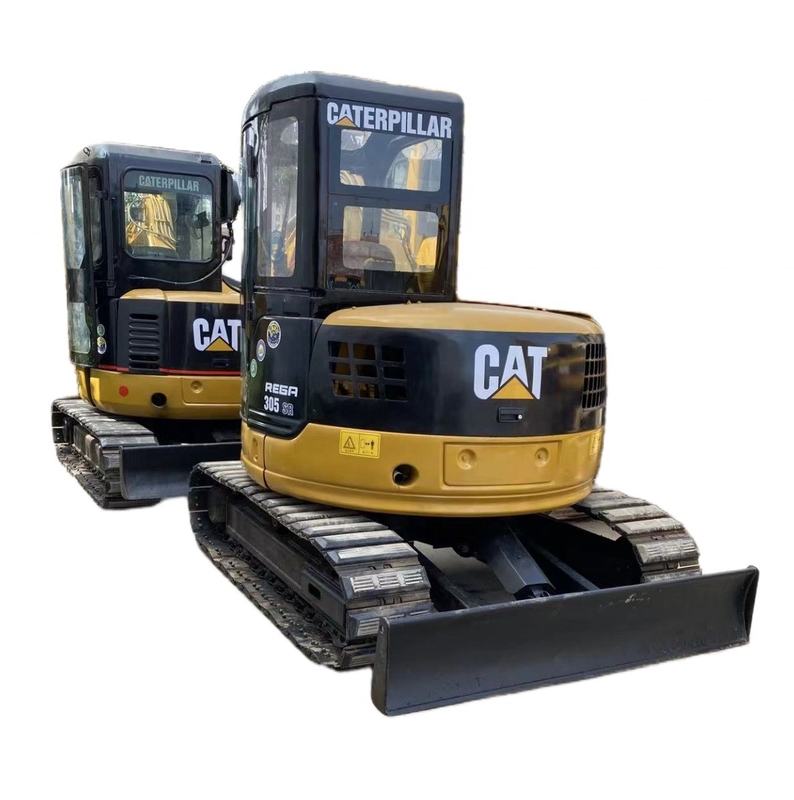 Excavadora mini CAT305 usada com peso operacional de 0,8 TON e sistema hidráulico