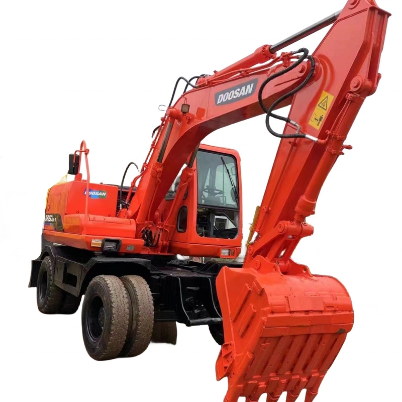 Japão Doosan DH150W-7 Excavadora com pintura original e capacidade de balde de 0,1m3 no Japão