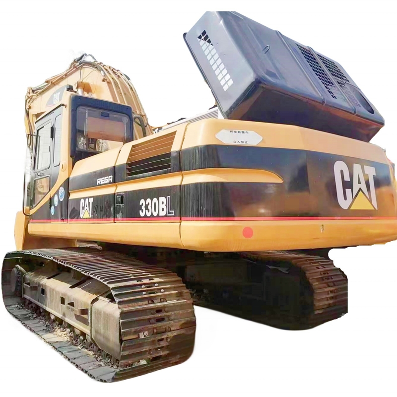 Excavadora Caterpillar 330BL de 30 toneladas, com capacidade de balde de 0,2 m3 e pintura original