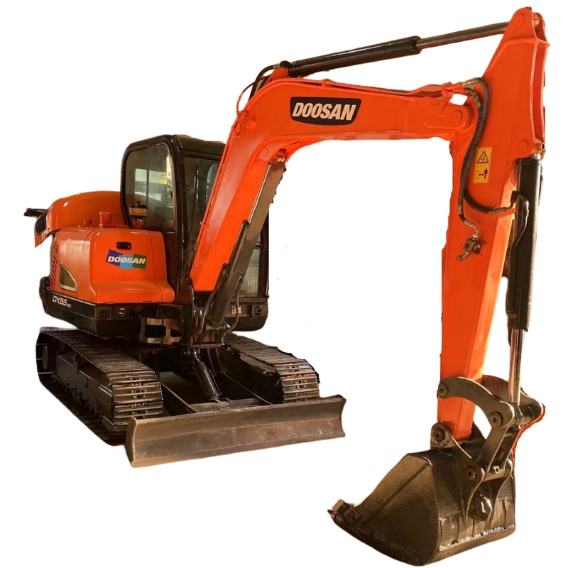 Pintura original Usada Excavadora Doosan DX55 Crawler 5,5 toneladas com cilindro hidráulico Liyuan