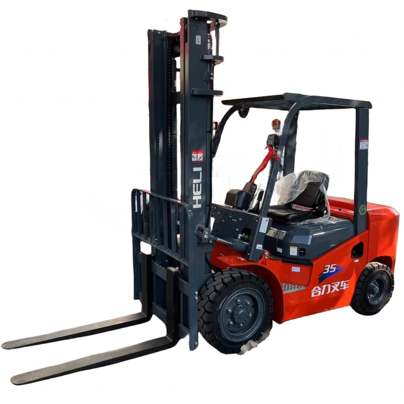HELI 35 Mini 3.5 Ton Pallet Lifting Truck com poucas horas de trabalho e largura de garfo de 940 mm