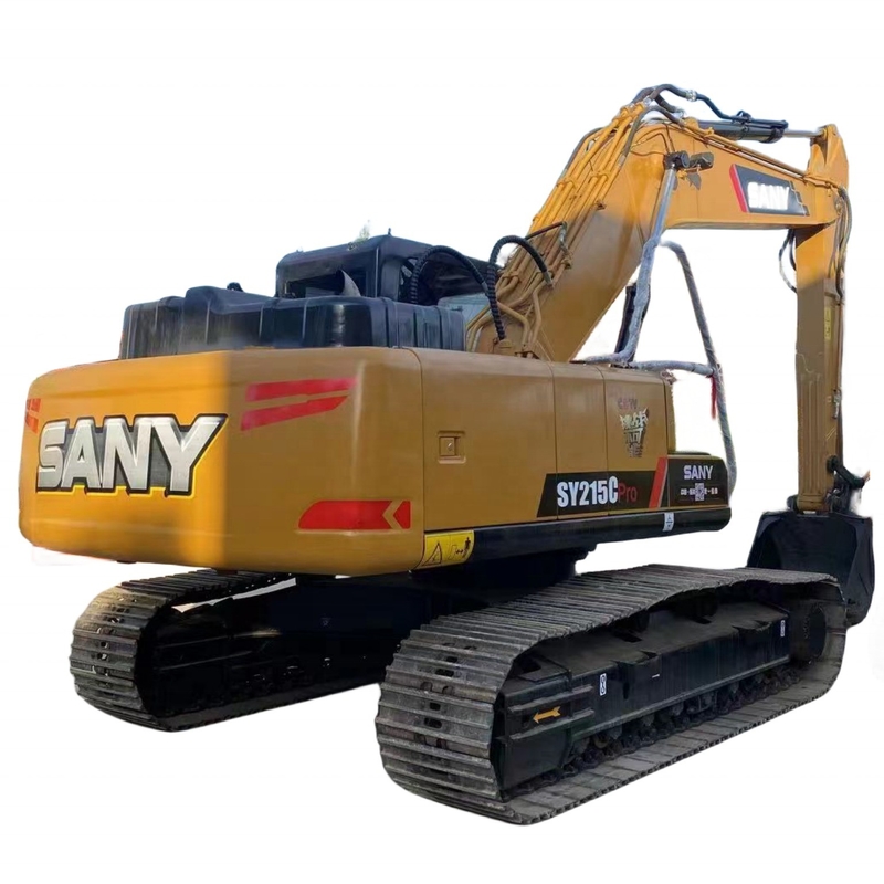 Excavadora Sany de 20 toneladas usada SY215C com pintura original e cilindro hidráulico Liyuan