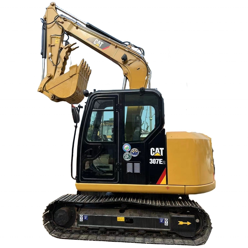 Excavadora original do Japão CAT MINI Crawler Digger 307E2 Ton Excavator 7TON Peso operacional 27kW