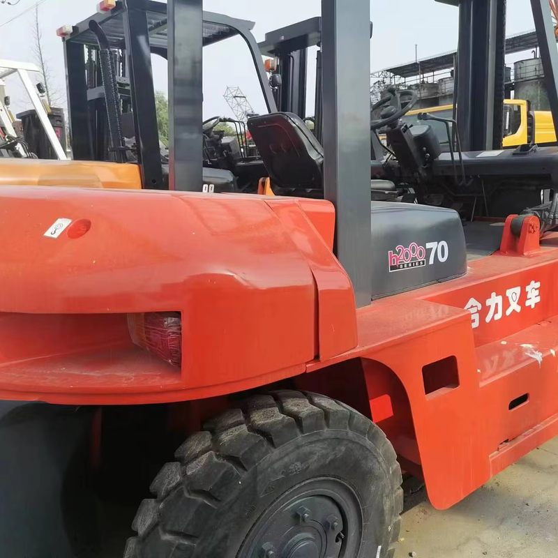 HELI CPCD70 7ton diesel empilhadeira com mudança lateral nas exigências do cliente satisfeito