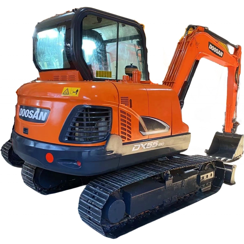 Baixo consumo de energia Excavadora Doosan DX55 para construção 5.25TON Peso operacional