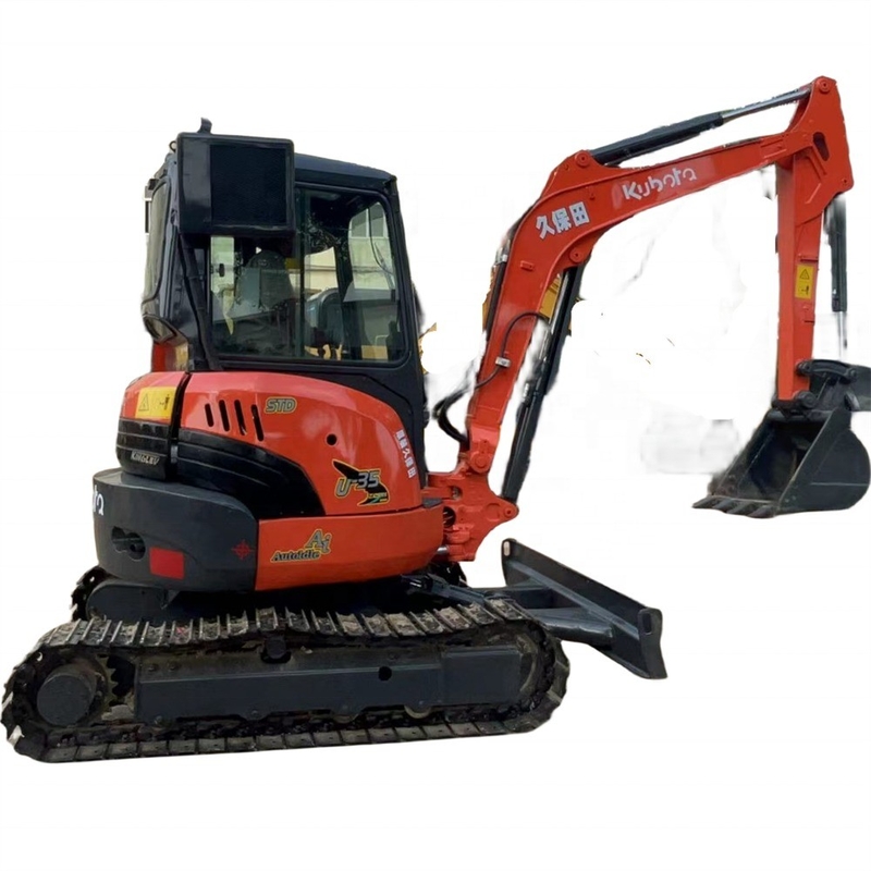 Excavadora hidráulica Kubota U35 de segunda mão com design de rastreador e baixas horas de trabalho