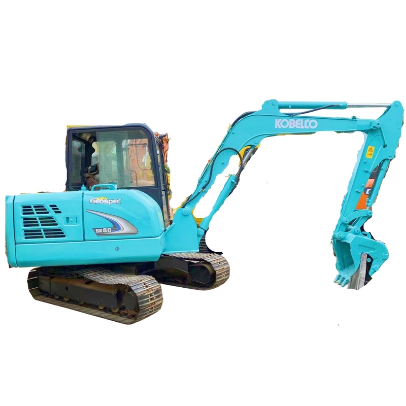 Excavadora mini Kobelco SK60 usada com válvula hidráulica Denison Horas de trabalho baixas 0-2000