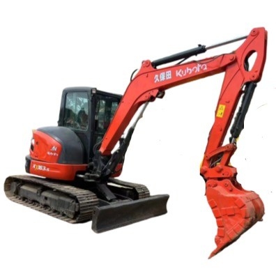 Excavadora de 6 toneladas KUBOTA KX163 com poucas horas de trabalho e bomba hidráulica original japonesa