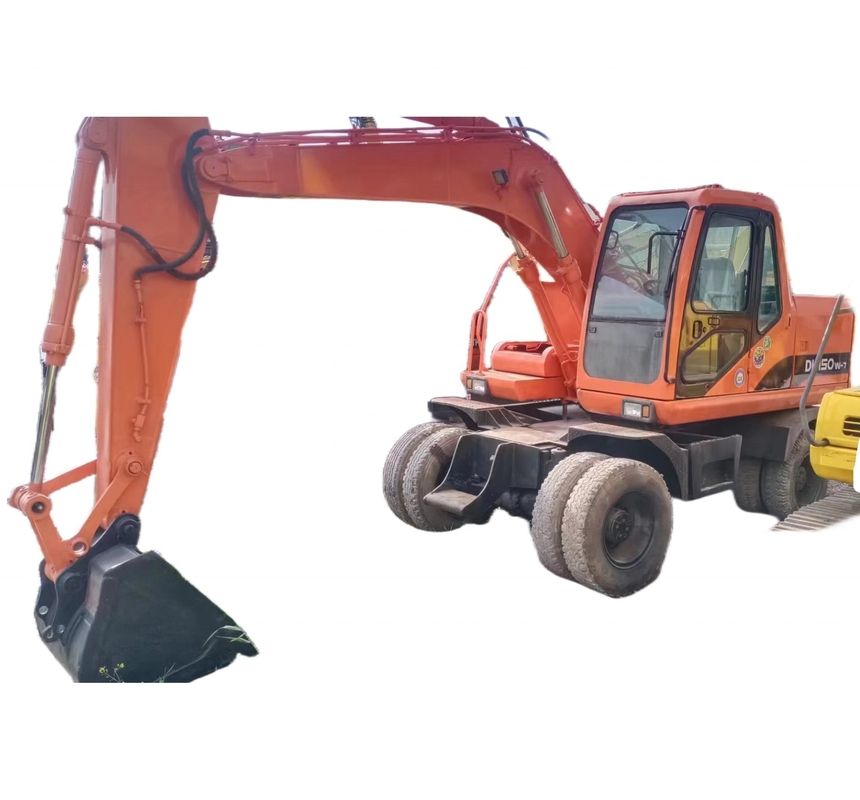 DOOSAN DH150w-7 Roda Excavator pintura original e 16000 KG em estoque para construção