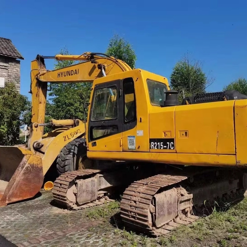 92KW Hyundai R215-7C Excavadora Crawler de segunda mão Hidráulica 215-7 Excavadora Coreia Original