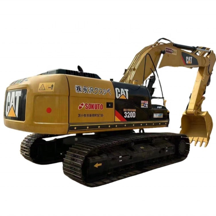 Pequena escavadora mini Caterpillar 320D em excelente estado.