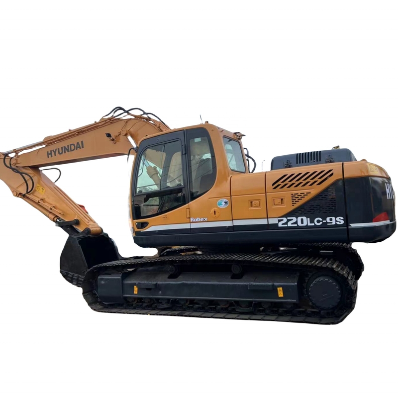 Obras de construção usado Hyundai 220LC-9S escavadeira com motor original da Coreia