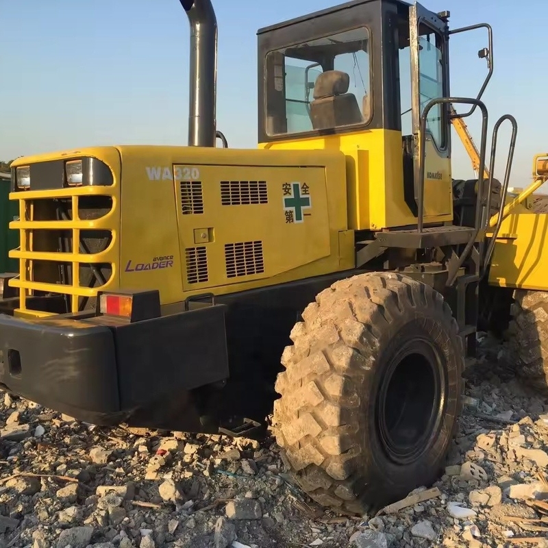 Carregador de rodas de 20 toneladas usado da Komatsu WA320 com motor original e bomba hidráulica Liyuan