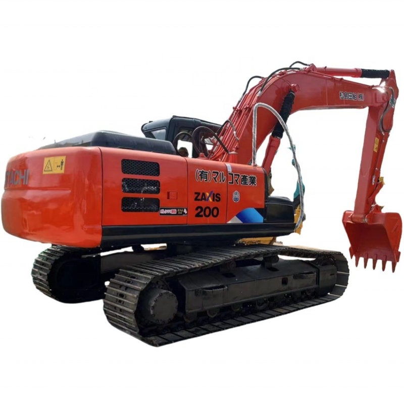 Excavadora usada Hitachi ZX200-3G Crawler com 112kW de potência e 0-2000 horas de trabalho