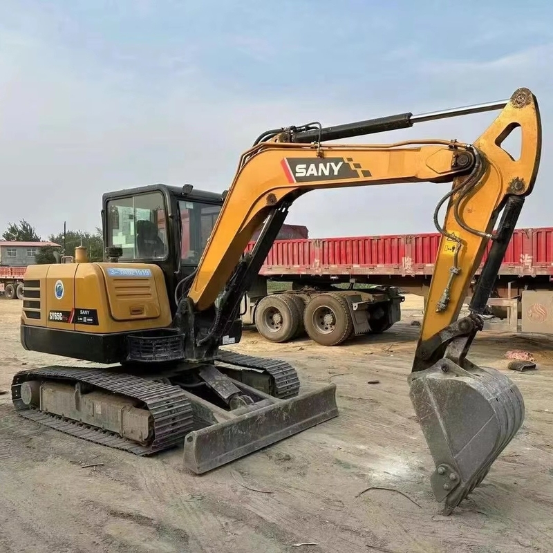 Excavadora de 5 toneladas usadas Sany SY55 pintura original Excavadora hidráulica de tamanho médio