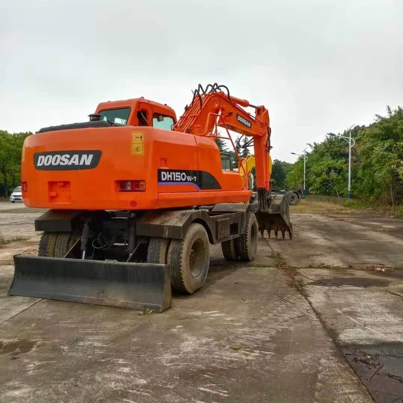 Alta Eficiência de Operação Doosan DH150W-7 Excavadora de Trator Usada com Motor do Japão